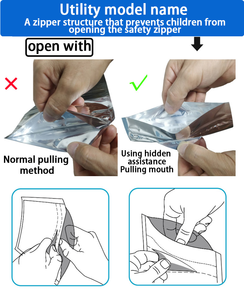 Weed Mylar Bag Food Storage Child Safety-Oriented 15x20cm Tamper-Proof