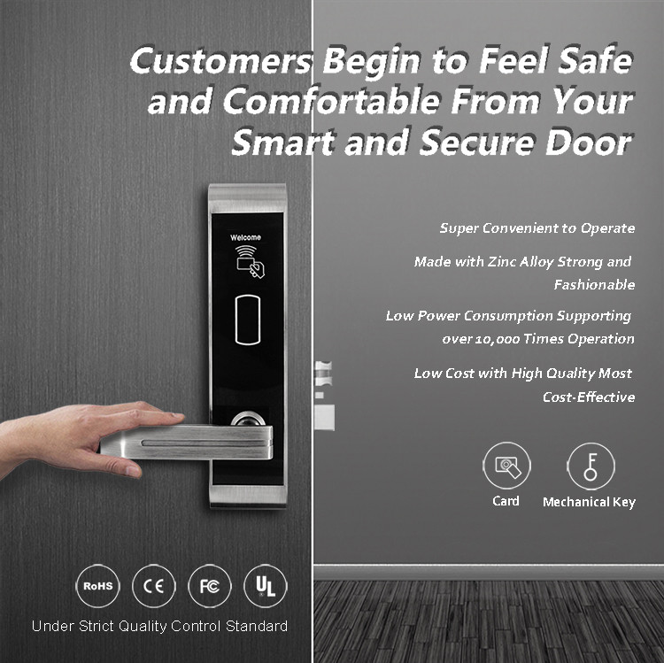 Custom Electronic Entry Door Locks NFC Card Reader For Hotel Office