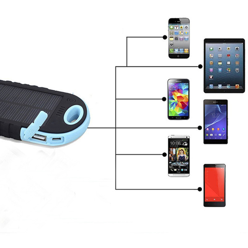 Wireless phone charger solar charger 5000mAh double USB port