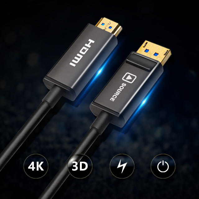 DisplayPort to HDMI Cable Uni-Directional 4k@60Hz Aluminum Shell Compatible for HDTV Monitor