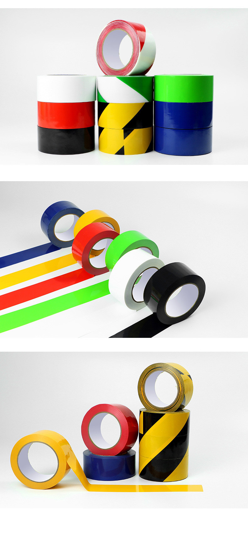 Warning Tape Yellowish Black Color PVC Ground Identification Tape