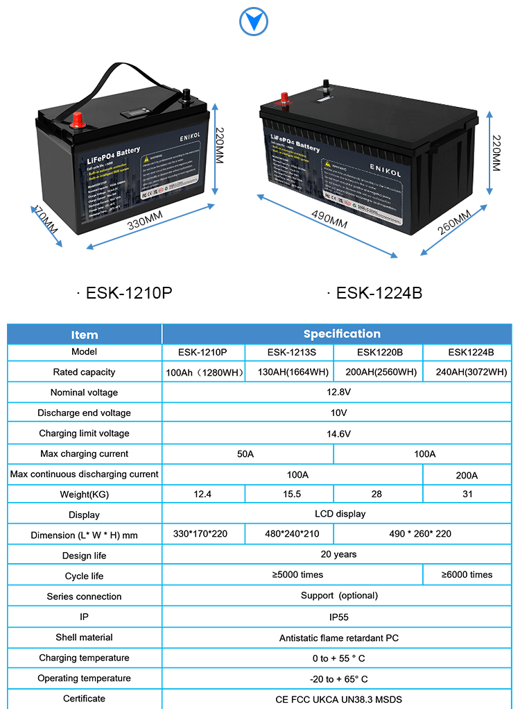 100ah 200ah 12V Lithium Battery Lifepo4 Energy Storage Battery Pack For Solar System