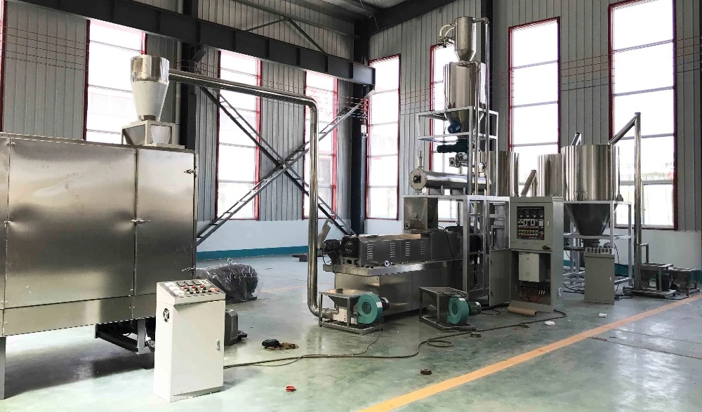 Automatic floating fish food feed pellet extruder machine