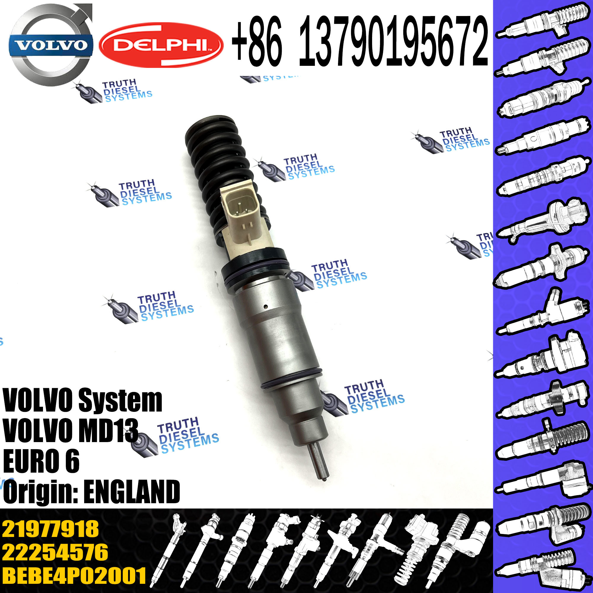 BEBE4P02001 21977918 Diesel Engine Parts Fuel Injector BEBE4P02001 21977918