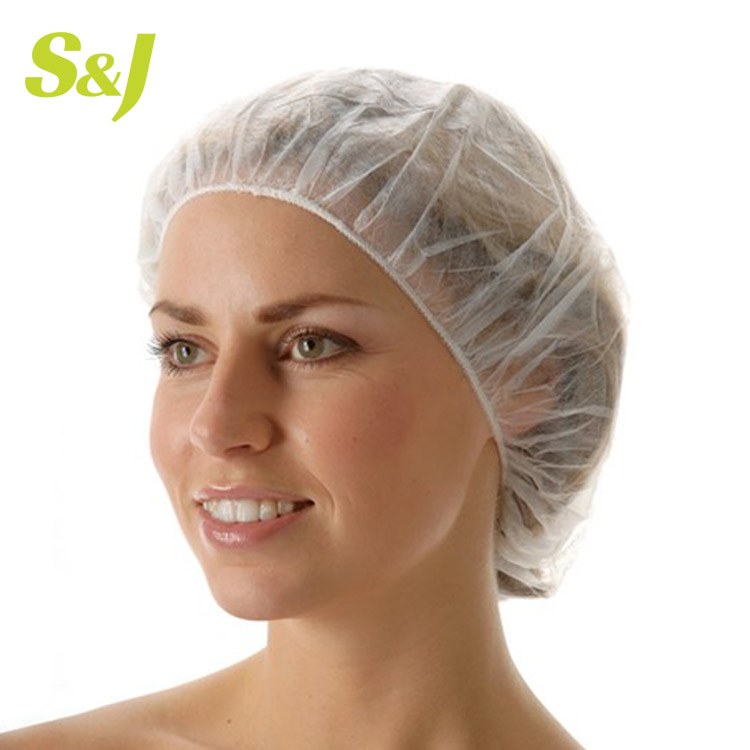 Disposable Bouffant Cap Soft PP Non woven material with sewn in elastic band for secure fit applicable for dust free environment
