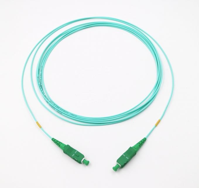 FTTH OM3 Simplex Aqua 3m Sc Apc To Sc Apc Patch Cords