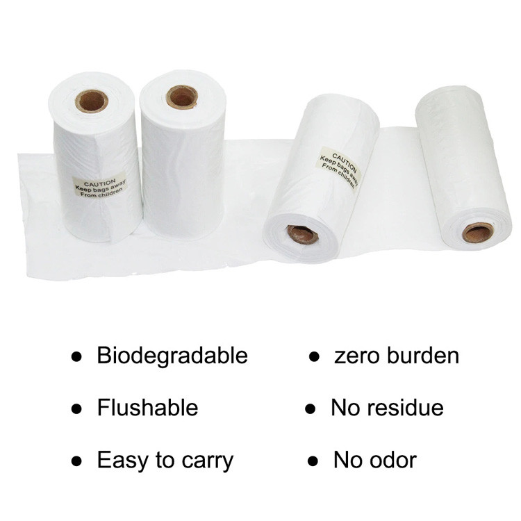 Biodegradable Scented Dog Poop Bags , 20*26cm Pva Water Soluble Film