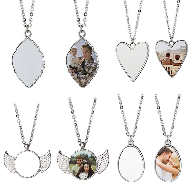 Sublimation Cross Necklace With Diamonds Customize Sublimation Blanks
