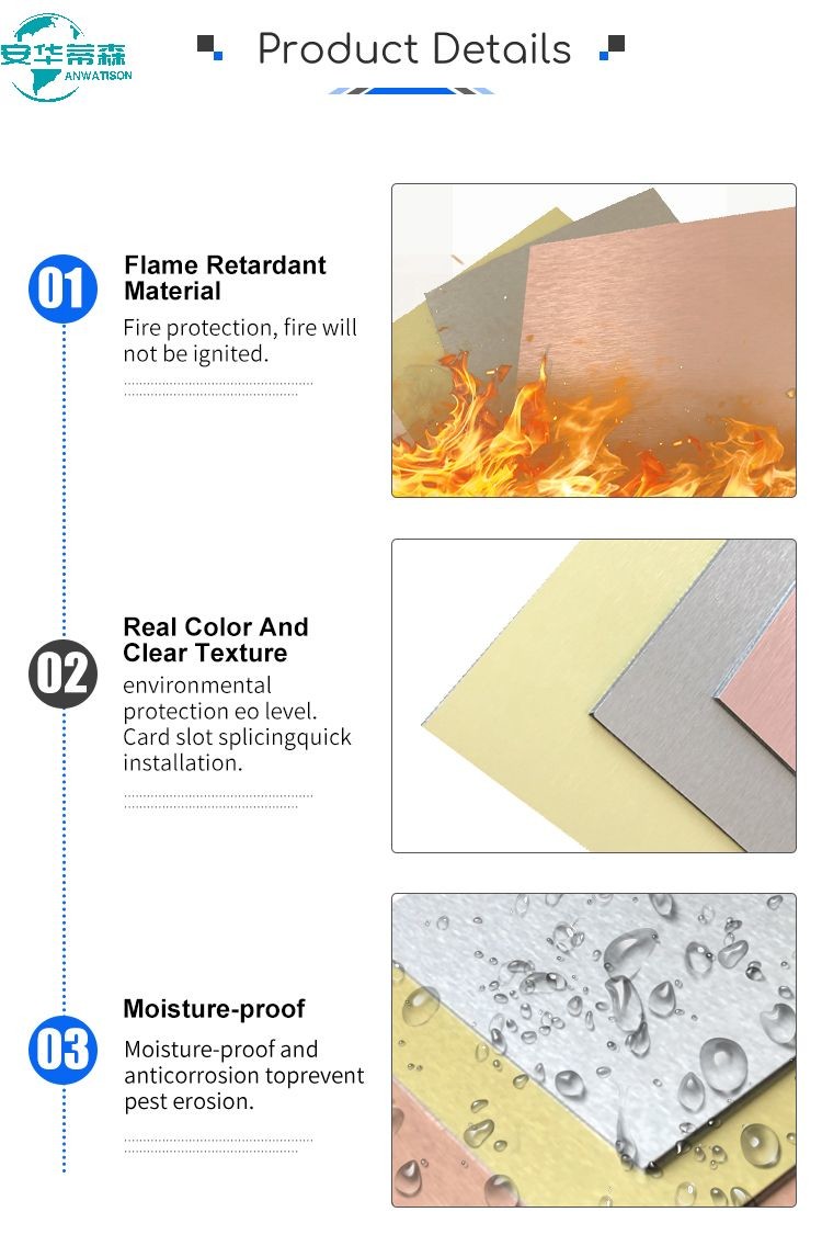 Building Materials Brushed ACP Exterior Sheet Cladding Anti Rust