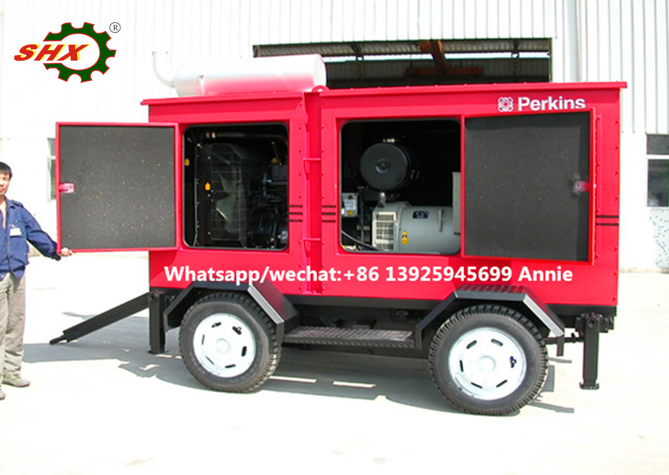 400V Voltage AC Three Phase Mobile Diesel Generators 100KVA Perkins Engine