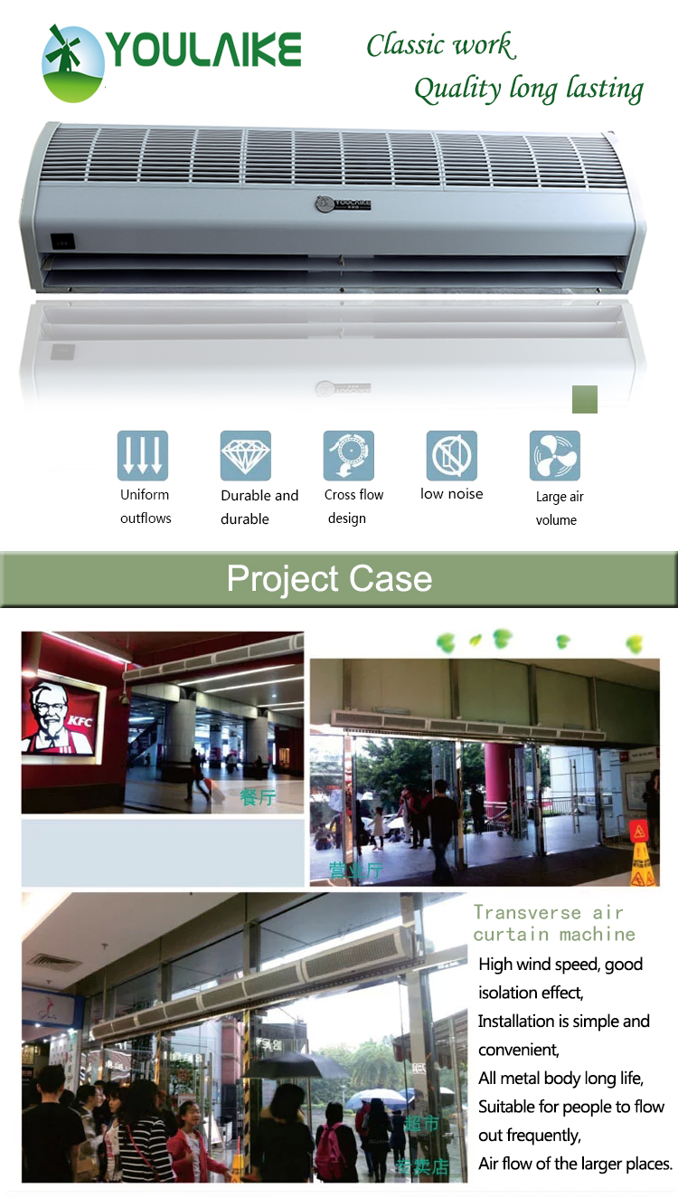 50Hz Frequency and 60dB Noise Industrial Air Curtain for Doors Sold Directly by 2020