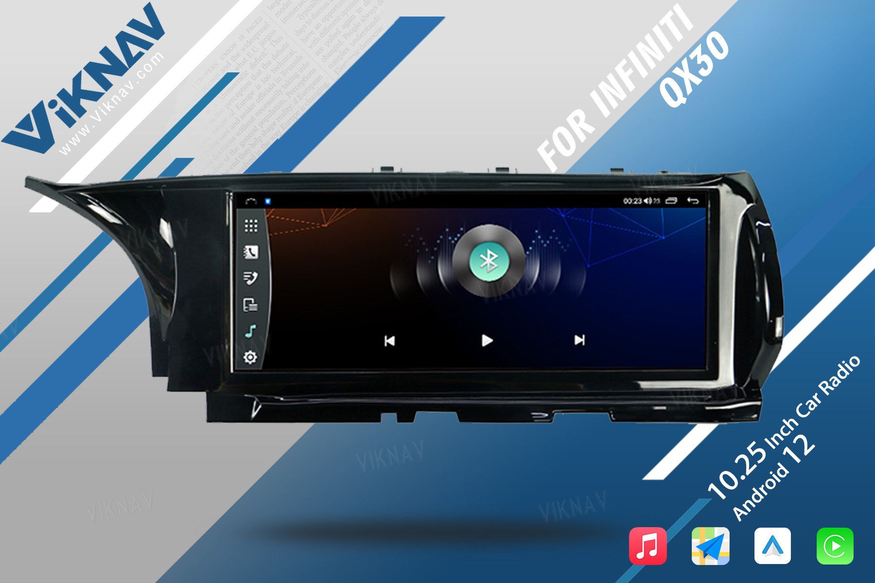 Infiniti QX30 2015-2018 Carplay Aftermarket Radio Audio Stereo Upgrade Kit