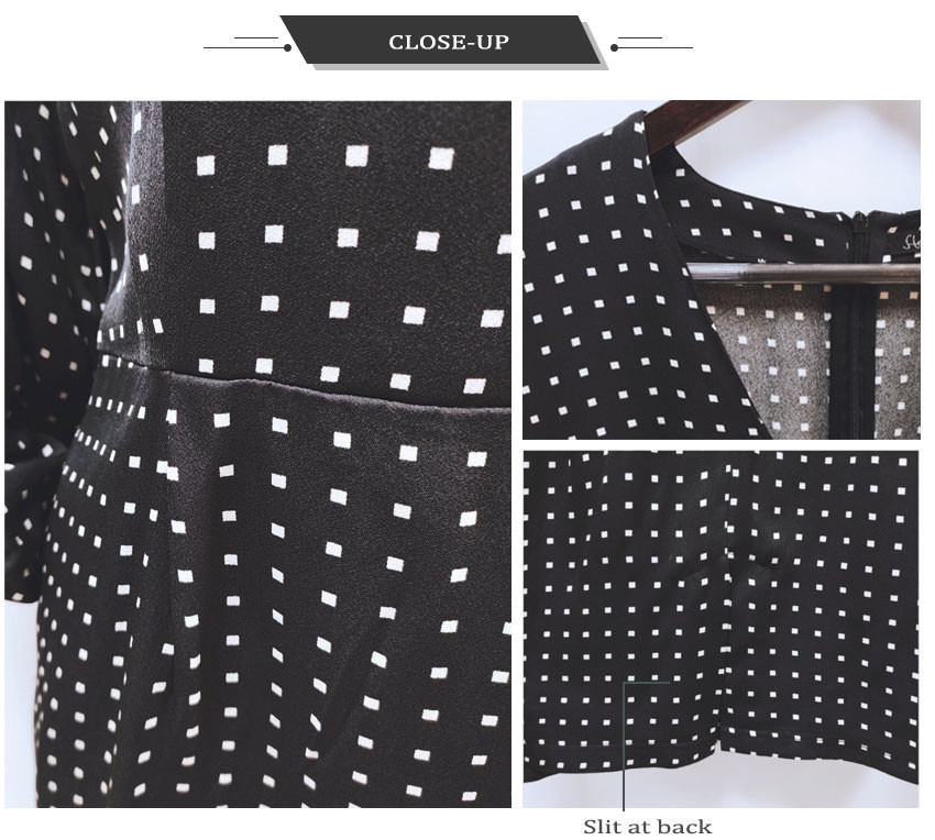 Breathable 100 Viscose V Neck Midi Dress womens clothing Square print