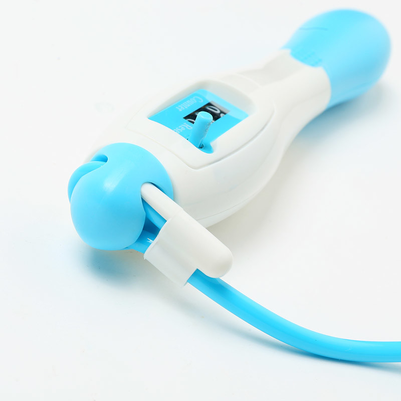 Length Adjustable Jump Rope , Digital Skipping Rope With Counter / Sponge Handle