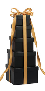 black square nesting gift boxes