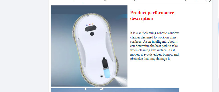 Automatic Water Spray Robot Window Cleaner Manuel Remote Control 60Hz 70dB
