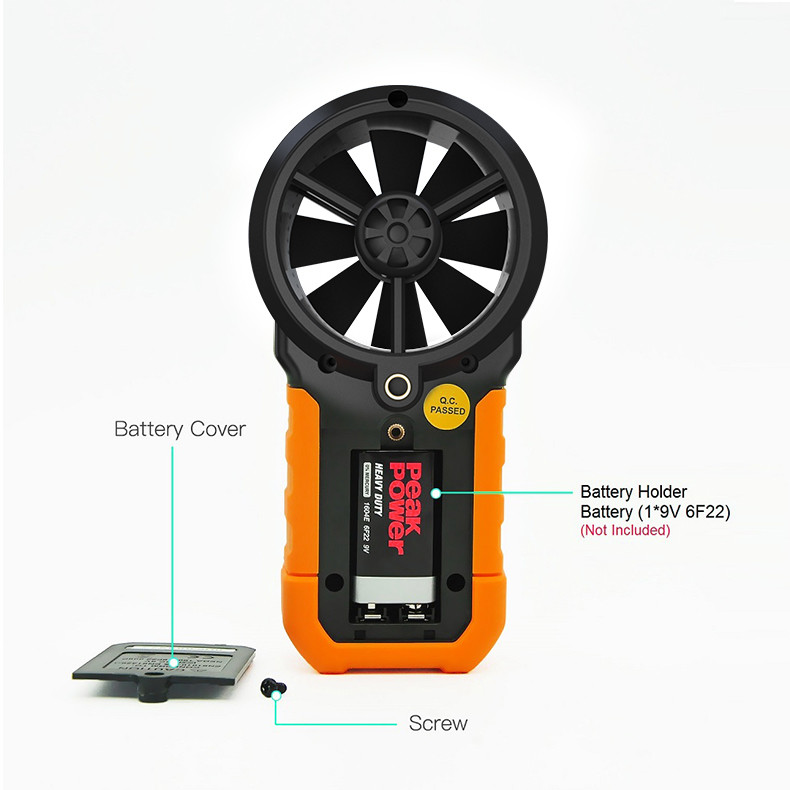 High Precision Environmental Meter Portable Wind Speed Measuring Device