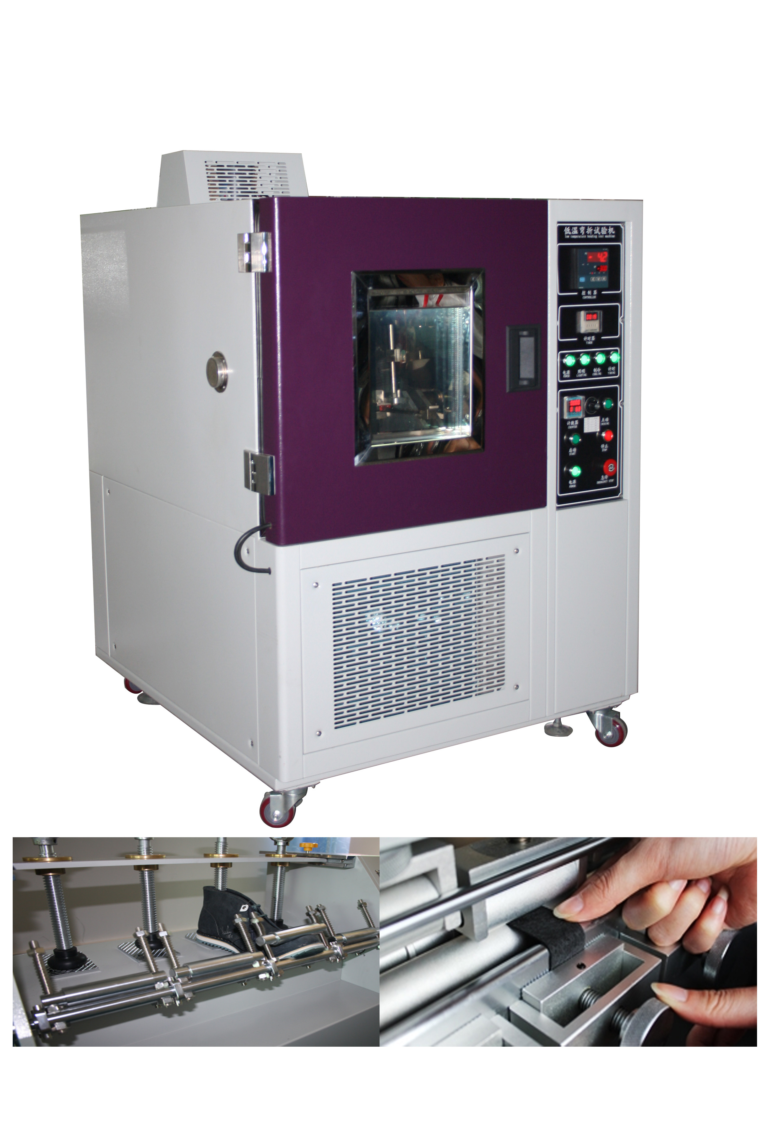 ASTM D 1790 Low Temperature Test Chamber Flexing Tester For Leather Cold Insulation Test