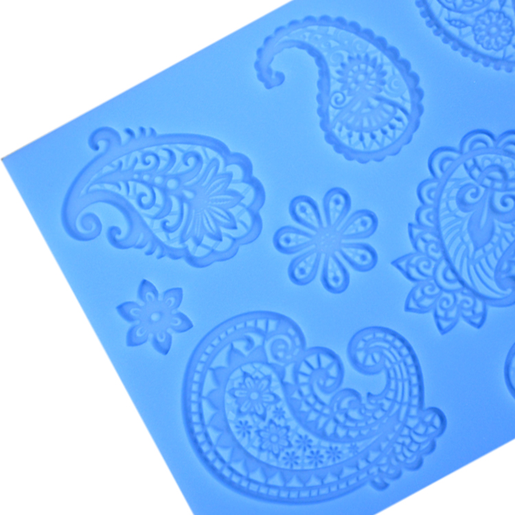 Reusable Silicone Baking Utensils Edible Square Lace Mats For Cake Decorating