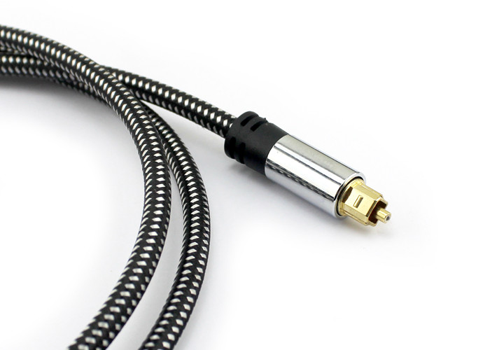 Digital Optical Audio Toslink Braid Cable OD5.0 Plated Silver Aluminum Shell For Amplifier Soundbar 1.5M 3M 5M