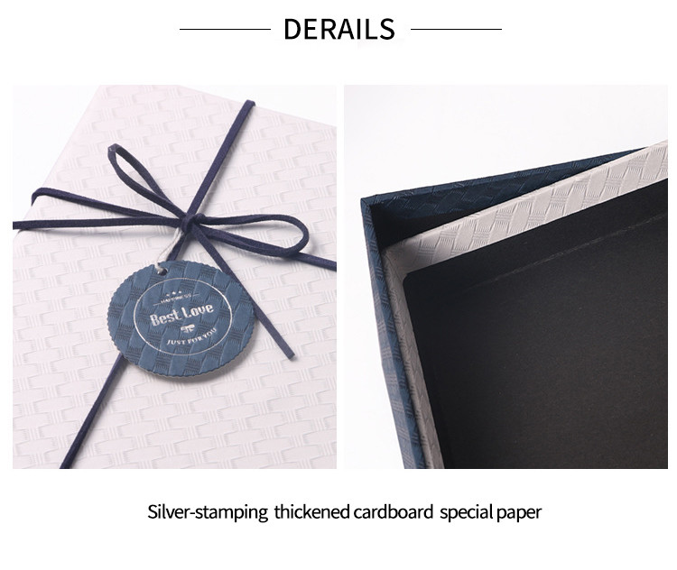 Perfume Cosmetics Gift Packaging Box Lid And Base Box With Ribbon Bowknot Raffia