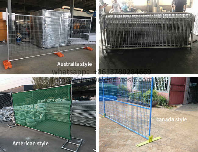 6x12 Portable Chain Link Temporary Fencing Panels Galvanized Iron ISO approval