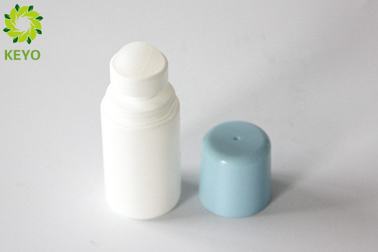Round Plastic Roll On Deodorant Bottles 60g For Antiperspirant / Sun Block