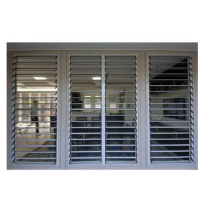 Buy cheap Aluminum Fixed Rolling Shutter Louver Glass Door For Exterior Vertical product