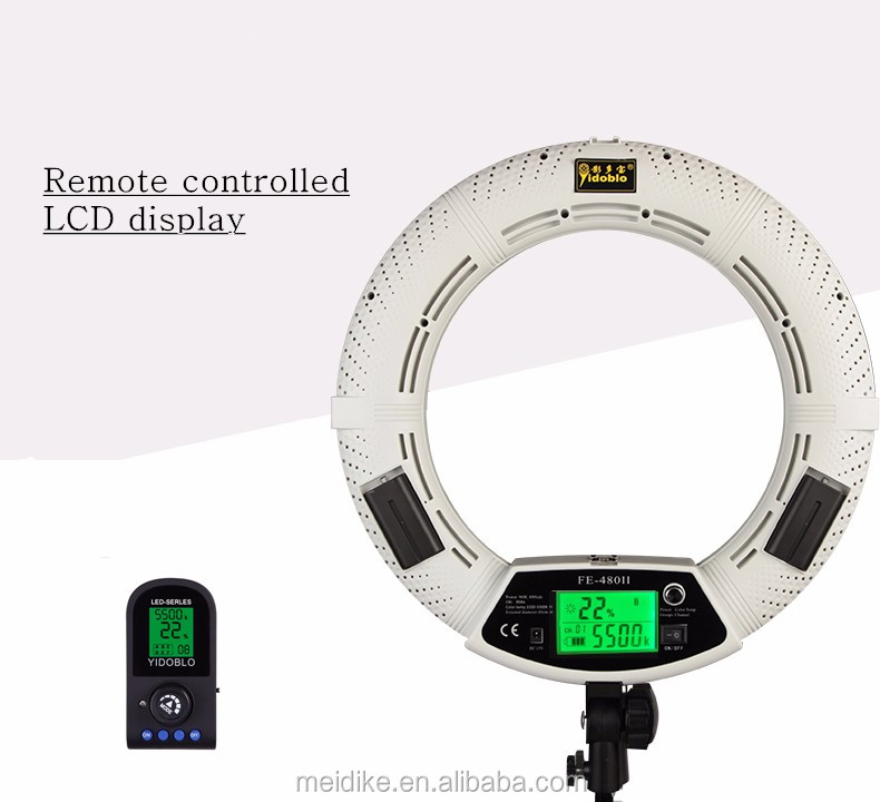 Professional FD-480II photography selfie ring fill light vlogging video ringlight youtube set with mirror