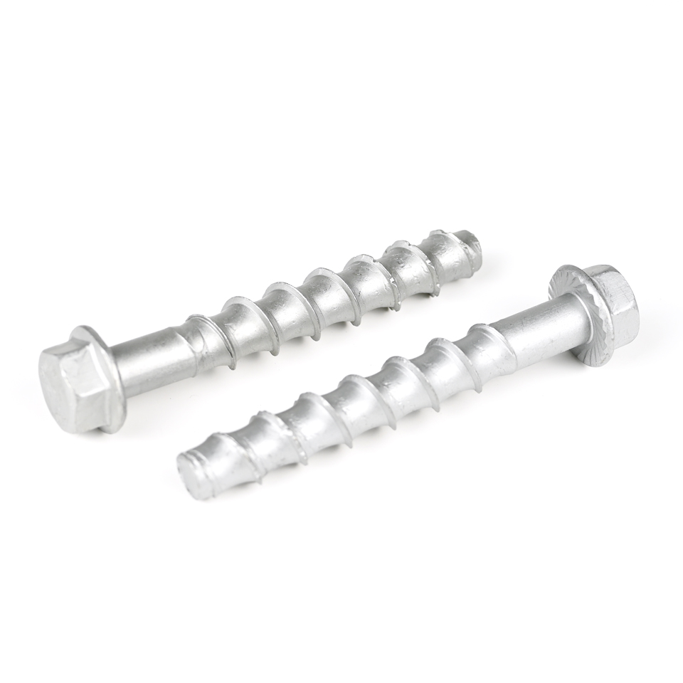 Rail Traffic Flange Hexagonal Stainless Steel Heavy Duty Concrete Screw Anchors M12 100mm
