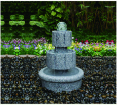 Crystal Ball Backyard Water Fountains , Pedestal Hypnus Decorative Water Fountain
