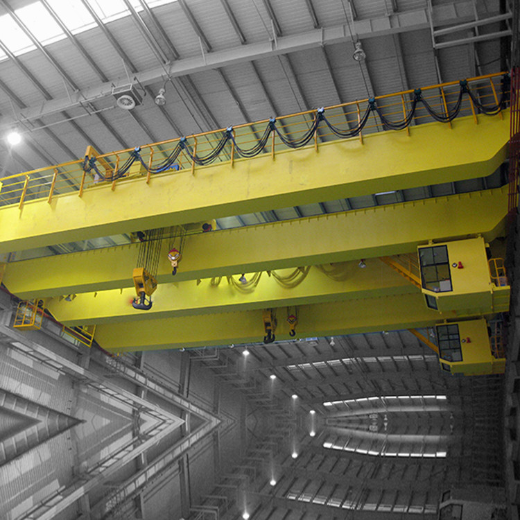Double Girder Workshop Overhead Crane Q235 Steel Material With Moving Device
