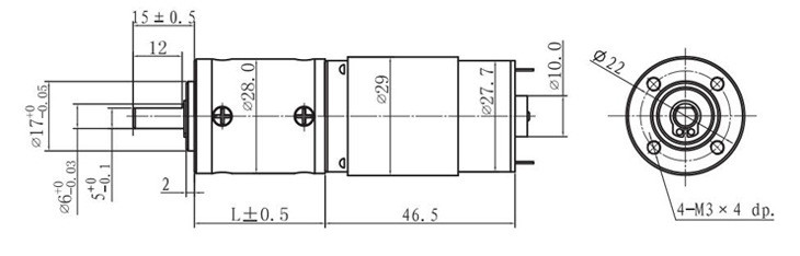 2.5W 21rpm Dc Planetary Gear Motor 24v 29mm Window Opener Scarcely