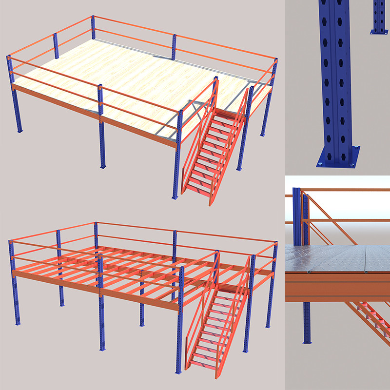 3.5T Prefabricated Steel Mezzanines OEM Multi Level Mezzanine