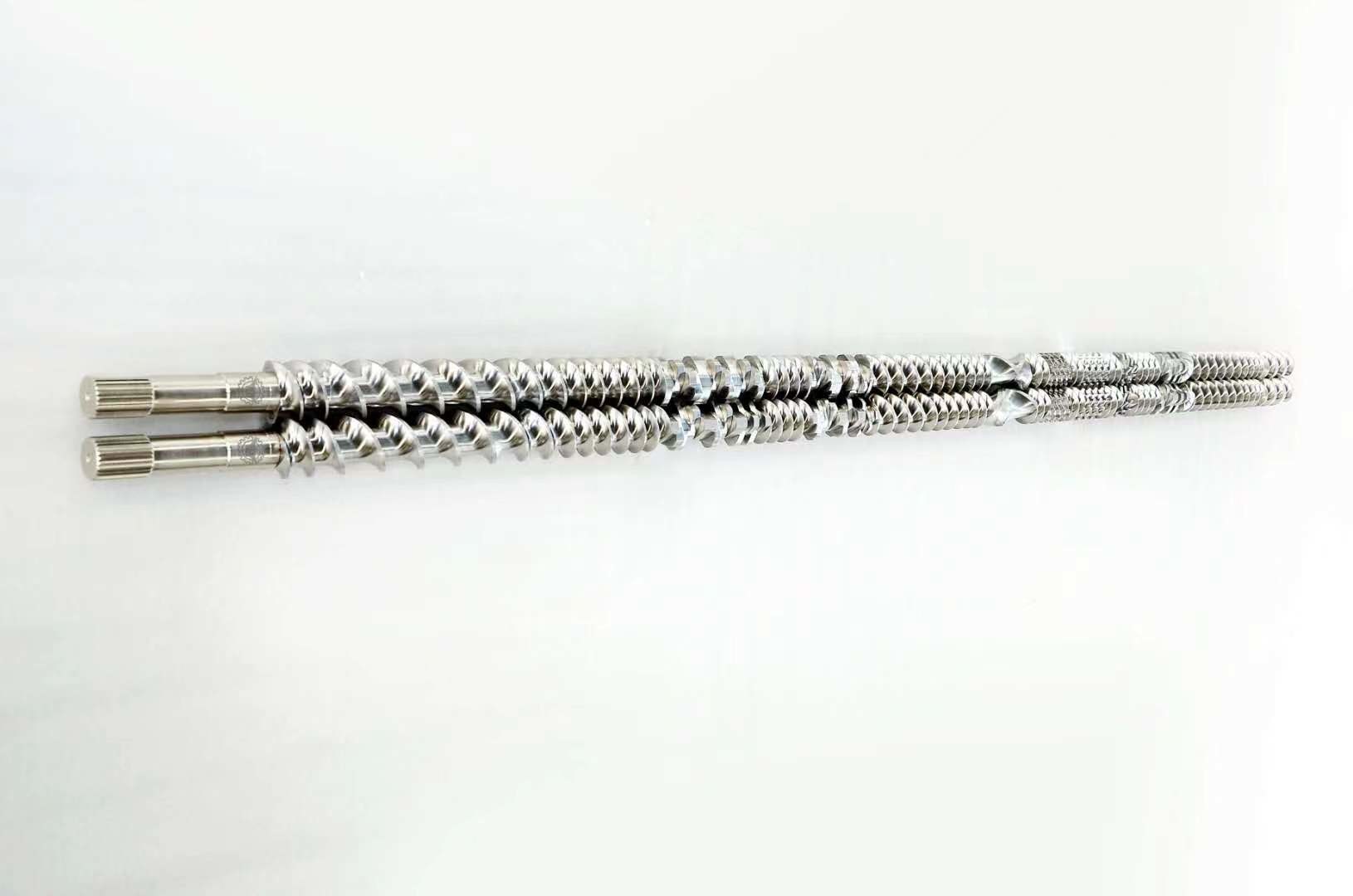 Twin Screw Extruder Granulator Accessories Meshing Covey Screw Parts From 12mm - 300mm