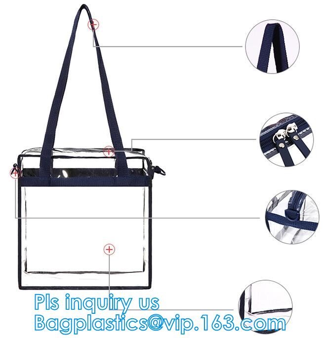 Reusable die cut handles promotional plastic bag, Promotional Items Transparent PVC Clear Bag, Promotional Cosmetic PVC
