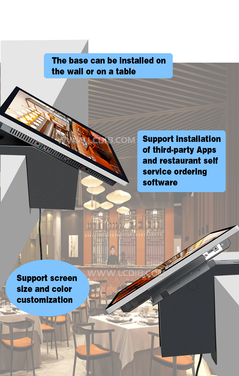 Standalone OS 15.6 inch Wall Mount Self Service Touch Screen Payment Machine with Scanner for QR code/Bar code/IC card