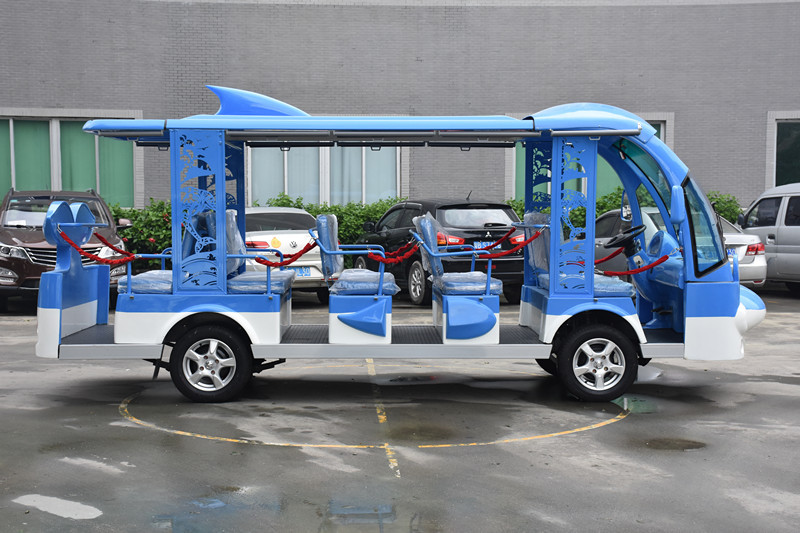 Dolphin Style Design 14 Seater Electric Mini Tourist Bus for Sightseeing