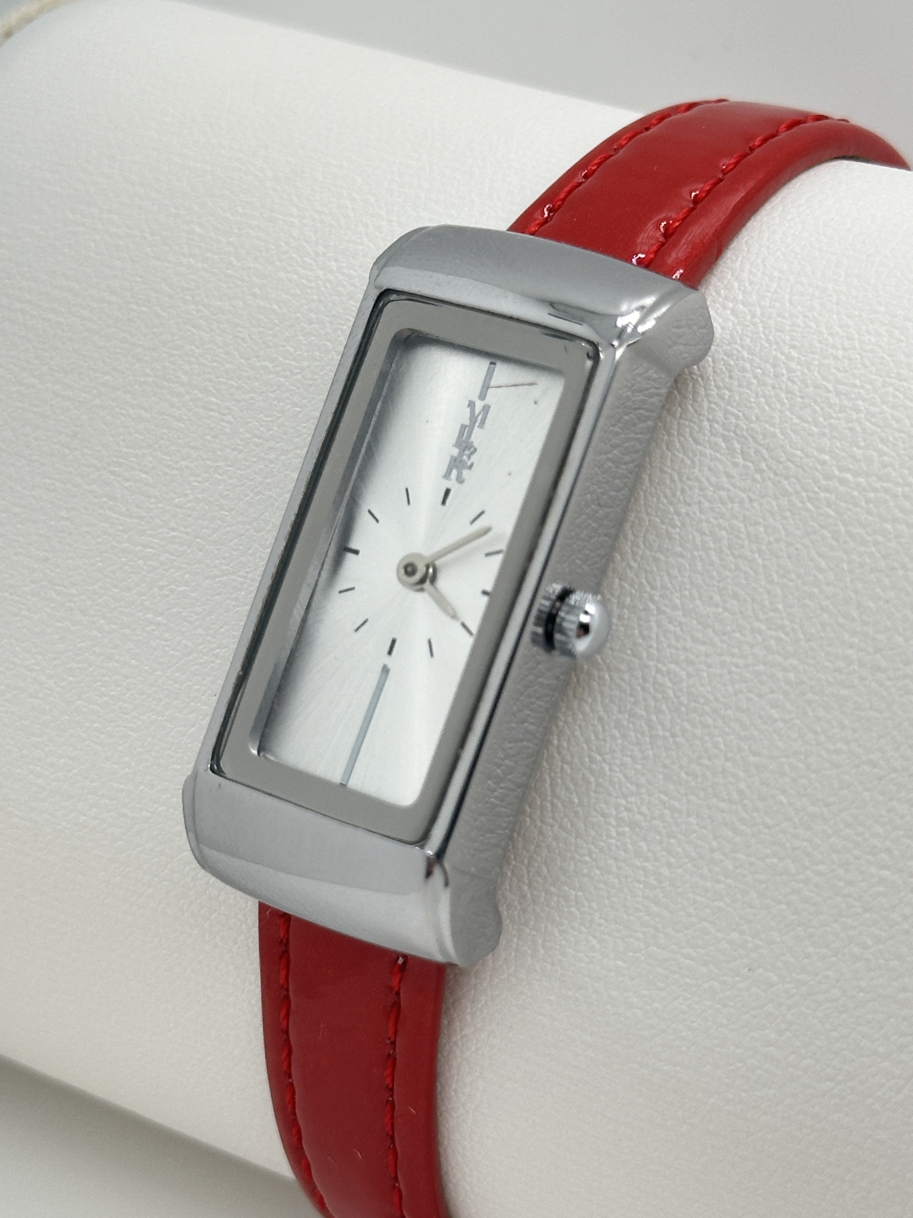Gift Genuine Leather Mens Waterproof Wrist Watch Square Single Dial Quartz Watch