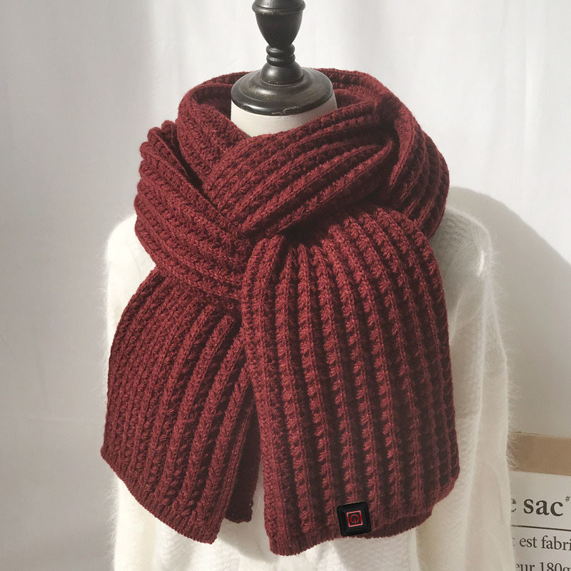 Knitted USB Electric Heating Scarf For Winter SHEERFOND ODM
