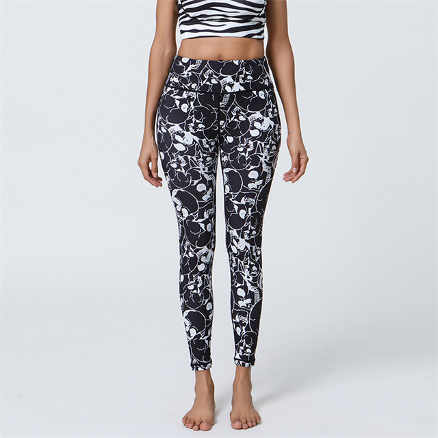 Wholesale European Size S-XL Yoga Pants High Waist Tights Butt-lifting Yoga Leggings Printed Women's Fitness Leggings