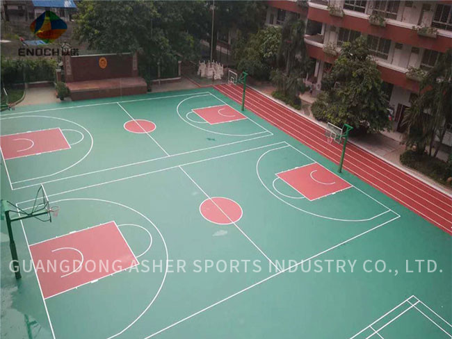 Wearproof PVC Basketball Flooring , PVC Wooden Flooring With Asphalt Layer