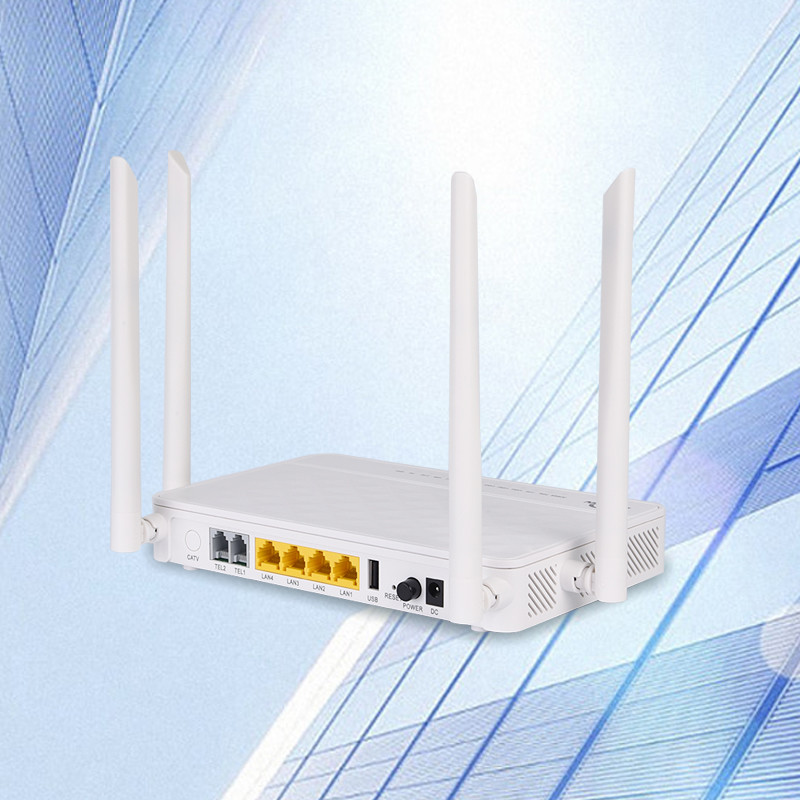 Dual Band FTTH 4Ge Port Fiber Epon Onu Modem Data Gepon Converter