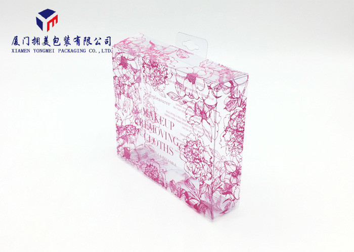 Rectangle Custom Printed Plastic Boxes PVC Box Pack Cosmetics A Hang Strip On Top