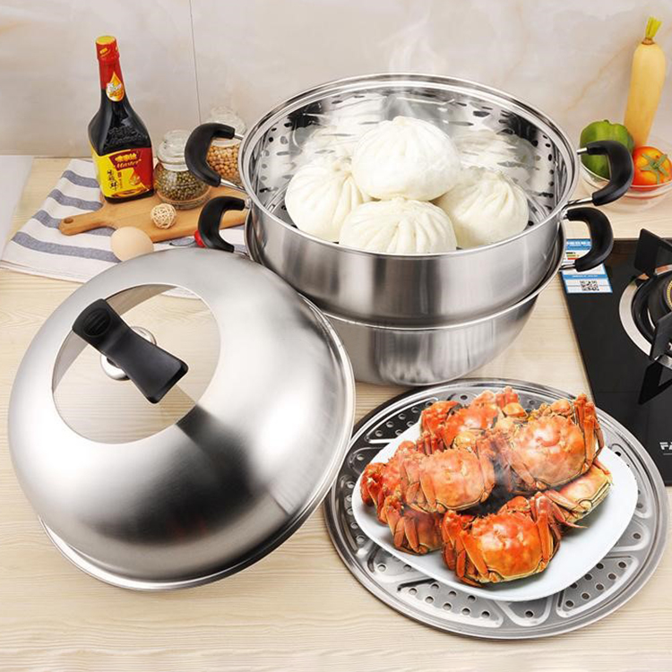 Amazon Top Seller Kitchen Cooking Induction Multi-Layer Stainless Steel Steamer Pot With Bakelite Handle