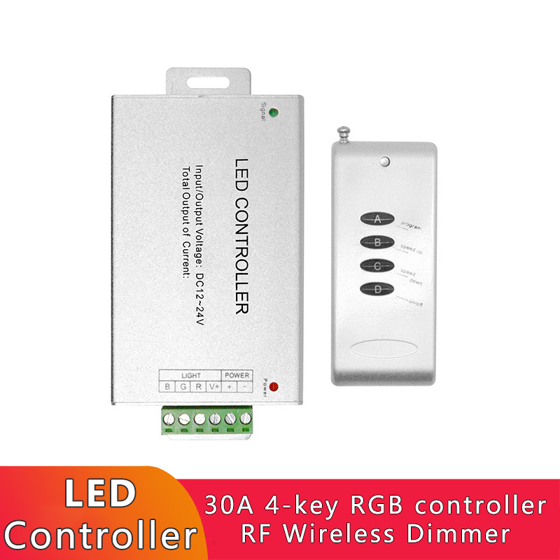 RF 4 Key LED RGB Controller DC12V Wireless Remote Control For LED Strip Light