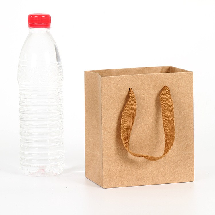 Antiwear Moistureproof Kraft Paper Gift Bags With Handles Multipurpose