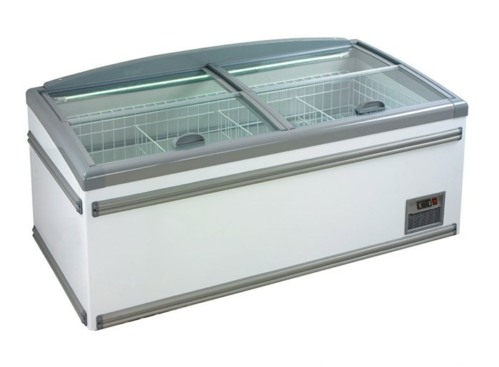 Glass Door Combined Supermarket Island Freezer Automatic Defrost