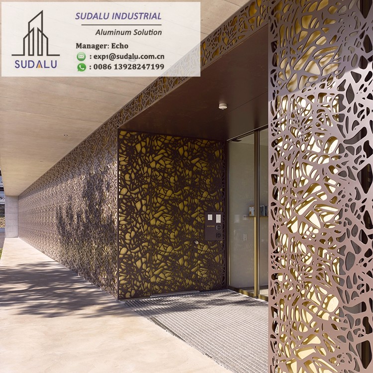 SUDALU 20 Years Guarantee Exterior Cheap Aluminum Laser Cut Cladding Panel from Foshan