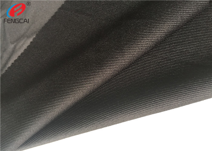 220 GSM Polyester Spandex Gray Soft Twill Fabric Weft Knitted For Suit